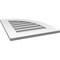 Ekena Millwork Quarter Round Top Right Surface Mount PVC Gable Vent w/ 3-1/2"W x 1"P Standard Frame, 20"W x 24"H GVPQR20X2401SF - alternate 5
